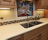 quartz with backsplash